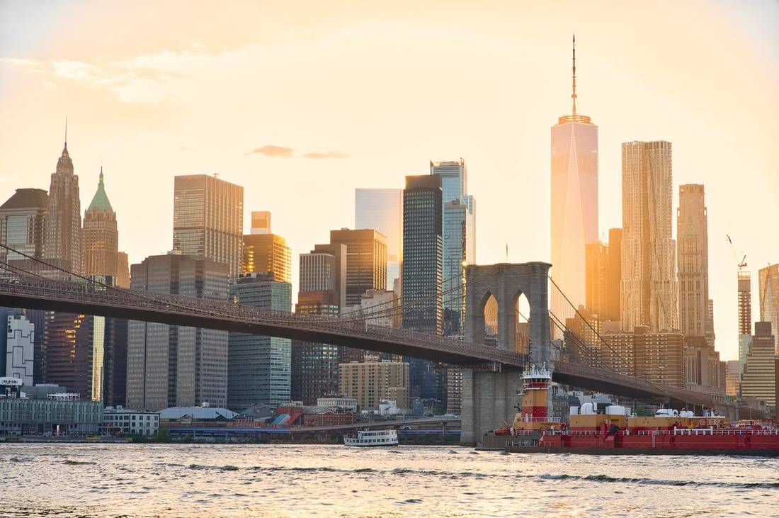 Brooklyn Bridge and Lower Manhattan